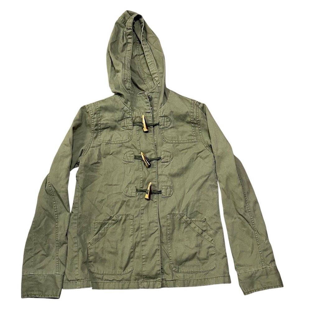 Mossimo Women's Size Small Green Military Hoodie Jacket